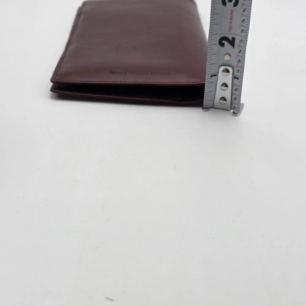 Vintage MANHATTAN LIMITED Leather Bifold Wallet Passport Travel Classic Burgundy